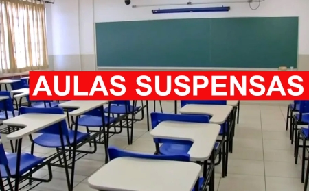 Devido ao Alerta da Defesa Civil, as aulas da Rede Municipal de Ensino estão suspensas na tarde de terça e quarta-feira todo dia