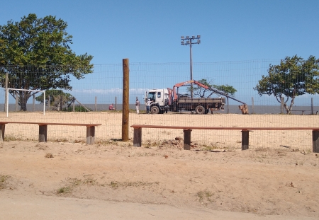 Quadra do Praiano de Futebol recebe melhorias para iniciar dia 18 de janeiro