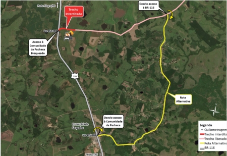 Acesso à comunidade da Pacheca será bloqueado por aproximadamente 30 dias