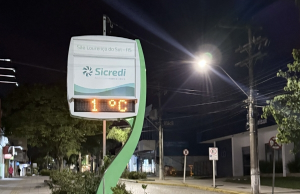 Primeiro dia de julho começa com temperatura de 1 grau e sensação térmica negativa