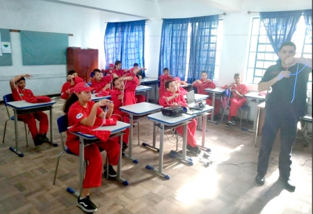 Corpo de Bombeiros realizou mais um "Projeto Bombeiro Mirim" neste domingo