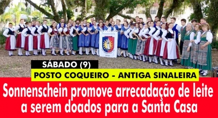Sonnenschein promove arrecadação de leite a serem doados para a Santa Casa neste sábado - PARTICIPE