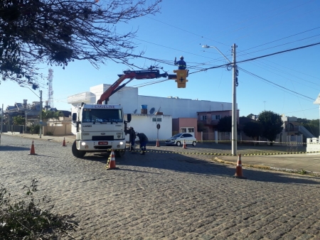 Parte do centro da cidade ficou sem energia elétrica