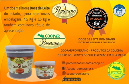 DOCE DE LEITE POMERANO E SUAS NOVAS EMBALAGENS