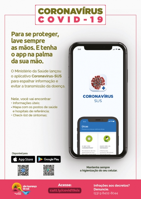 Aplicativo do SUS tem o objetivo de conscientizar a população sobre a COVID-19