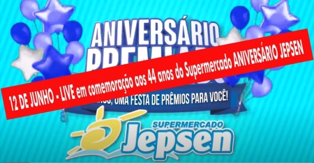 LIVE do Supermercado Jepsen acontece nesta sexta-feira (12)