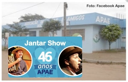 Jantar Show 46 anos APAE acontece neste sábado, dia 26 de agosto