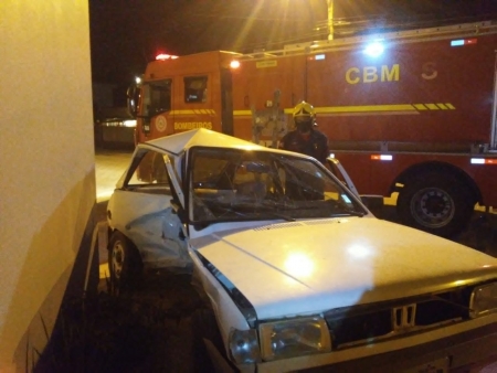 Corpo de Bombeiros atendeu acidente de trânsito