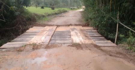 Ponte foi recuperada na localidade de Harmonia
