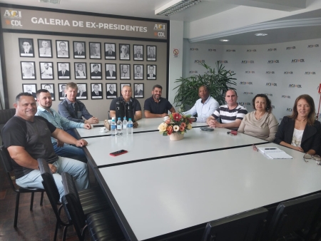 ACI/CDL RECEBEU REPRESENTANTES DA IGREJA MATRIZ E NOSSA SENHORA DOS NAVEGANTES