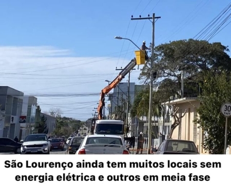 São Lourenço ainda tem muitos locais sem energia elétrica e outros em meia fase