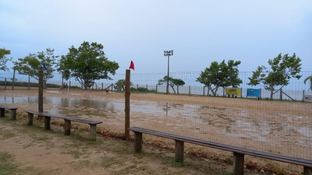 Rodada do Futebol Praiano foi cancelada por causa da chuva