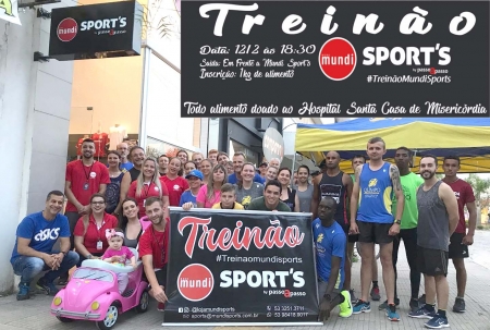 Treinão Mundi Sport's acontece nesta quinta-feira a partir das 18:30h