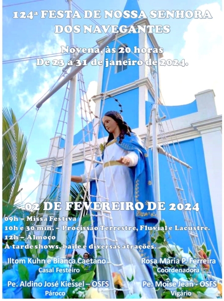 Confira programação  da 124° Festa de Nossa Senhora dos Navegantes