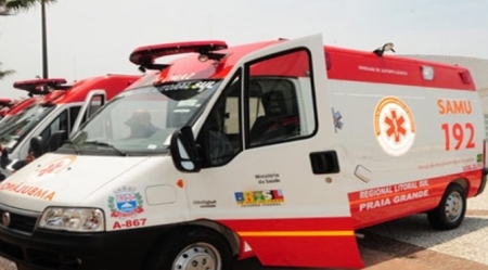 SAMU  atendeu ocorrência  na Praia das Nereidas