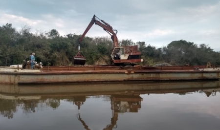 Retomada a dragagem do arroio São Lourenço