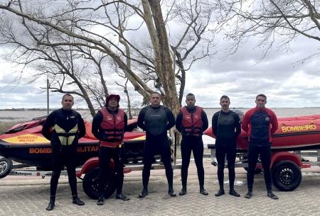 Corpo de Bombeiros de São Lourenço do Sul realizou instrução, treinamento e operação com embarcações do Pelotão na Lagoa dos Patos