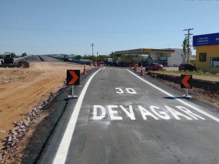 DUPLICAÇÃO: BR-116 tem desvio de tráfego em Barra do Ribeiro