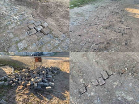 Corsan: Moradores questionam sobre má recolocação do calçamento na praia