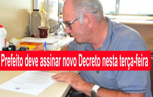 Prefeito Rudinei Harter deve assinar novo Decreto na manhã desta terça-feira (31)