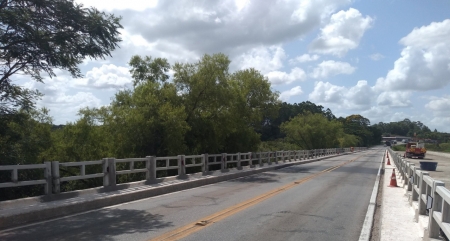 Obras da ponte na BR 116, em Cristal, prosseguem até fevereiro