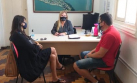 Secretária de Educação recebeu os professores da FURG