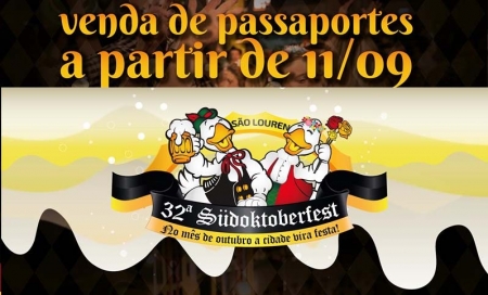 Passaportes para a 32ª Südoktoberfest começam a ser vendidos nesta quarta-feira (11)