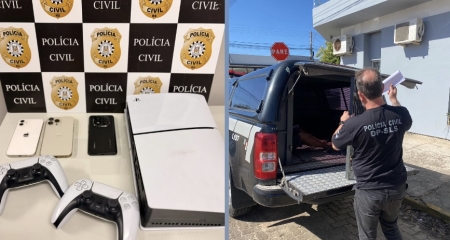 OPERAÇÃO TELA LIMPA: Polícia Civil recuperou aparelhos eletrônicos furtados de uma loja localizada no centro da cidade no mês de junho