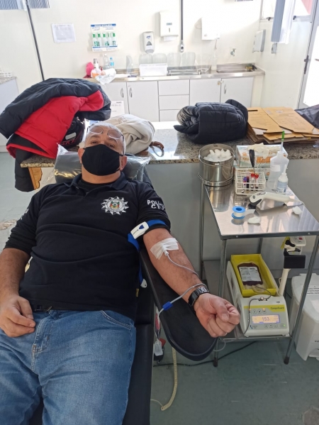 Policiais Civis de São Lourenço do Sul efetuaram doação de sangue