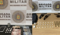 Em duas ações diferentes,  Brigada Militar prendeu um homem na Lomba e uma mulher no Centro por tráfico de drogas