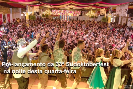 Sonnenschein realiza pré-lançamento da 33ª Südoktoberfest na noite desta quarta-feira