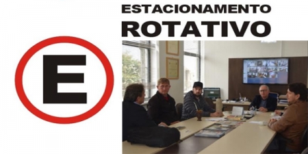 Estacionamento Rotativo é pauta de reunião no gabinete do prefeito Rudinei Härter 