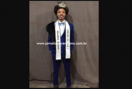 O lourenciano Vinícius Soares conquistou o título de Beleza Negra em Caxias do Sul