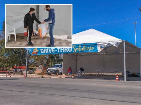 Drive Thru Solidário segue recebendo doações 