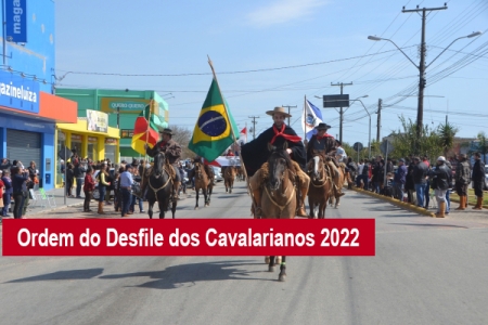 Confira a Ordem do Desfile dos Cavalarianos 2022