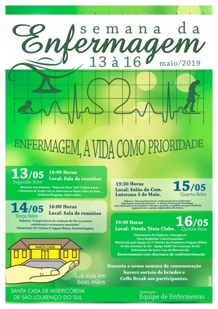 Programação da Semana da Enfermagem
