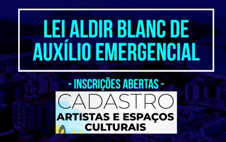 Aberto cadastramento para auxílio emergencial aos profissionais e instituições da classe artística