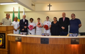 Plenário da Câmara recebe homenagem à mulher do Comando do 5º Distrito Naval de Rio Grande