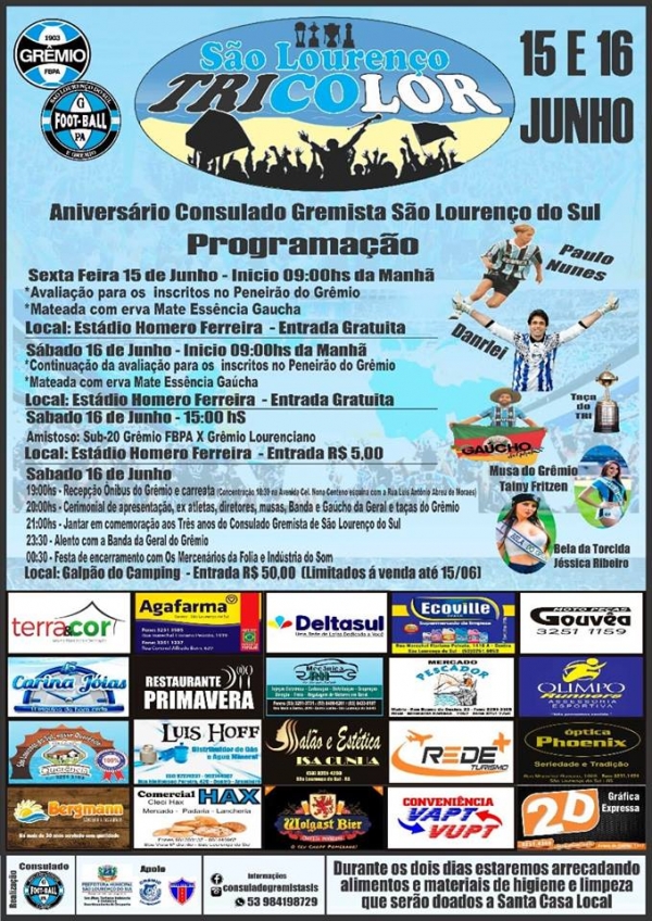 Consulado Gremista realiza festa nesta final de semana