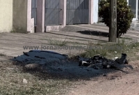 Contêiner de recolhimento de lixo foi incendiado na rua XV de novembro