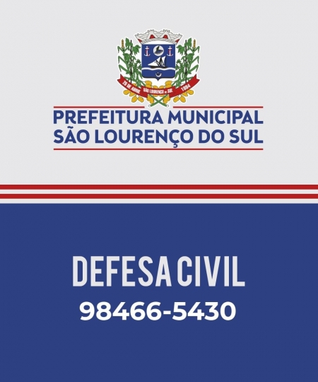A Defesa Civil informa sobre a possibilidade de temporais com fortes chuvas e ventos