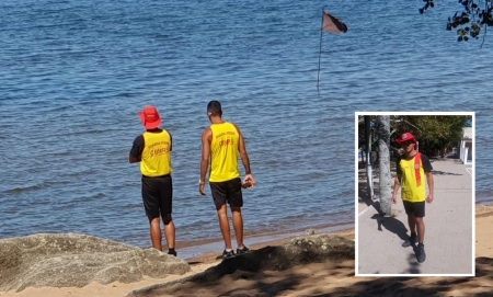 Bombeiros Civis monitoram as Praias de São Lourenço orientando que ninguém permaneça no local