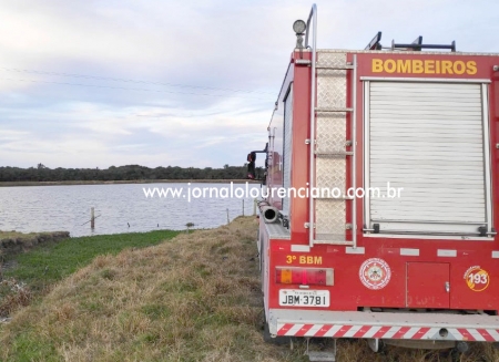 Bombeiros realizam busca por homem que teria se afogado em açude no Turuçu