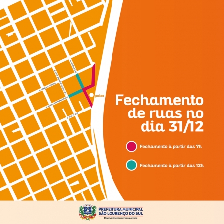 Algumas ruas ficarão bloqueadas em virtude da realização do Show da Virada