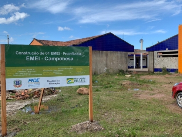Retomadas obras da EMEI ProInfância Camponesa