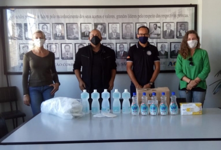 ACI/CDL realizou entrega de EPI´s e Material de higiene à Polícia Civil, PRE e Bombeiros de São Lourenço