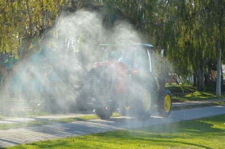 Nesta terça-feira a sanitização será nos bairros Sete de Setembro, Santa Terezinha, Arthur Kraft, Camponesa, Fiorame, Nova Esperança e ruas laterais da avenida Nonô Centeno