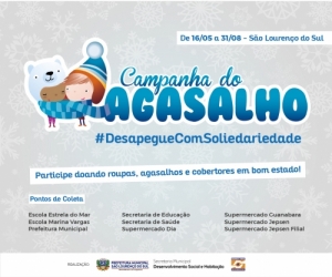 Famílias carentes começarão a receber doações de agasalhos