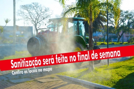 Centro, Barrinha, Navegantes e Balneário recebem sanitização neste final de semana