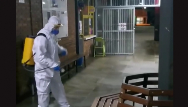 Estação Rodoviária passou por mais uma sanitização nesta quinta-feira